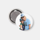 Foto Baseball Oma Magnet (Vorderseite/Rückseite)