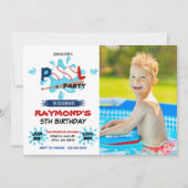 Foto Baseball Pool Party Einladung (Vorderseite)