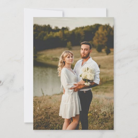 Foto Basiskarte für Vellum Hochzeit speichern Sie Save The Date (Vorderseite)