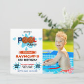 Foto Basketball Pool Party Einladung (Stehend Vorderseite)