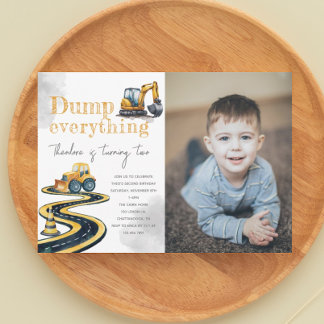 Foto Bau 2. 3. 4. Geburtstag Einladung