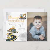 Foto Bau 2. 3. 4. Geburtstag Einladung (Vorderseite)