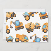 Foto Bau Lkw Geburtstag Einladung (Rückseite)