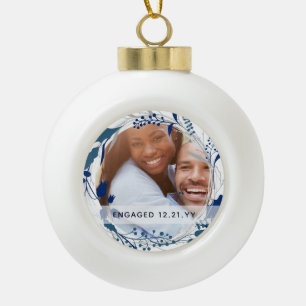 FOTO BAUBLE - Frische Weihnachten Verheiratet oder Keramik Kugel-Ornament