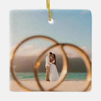 Foto Bauble, Hochzeitsweihnachtsfest Keramikornament