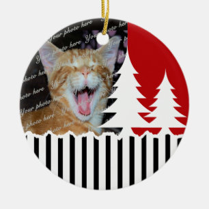 Foto Bäume und Streifen Keramik Ornament