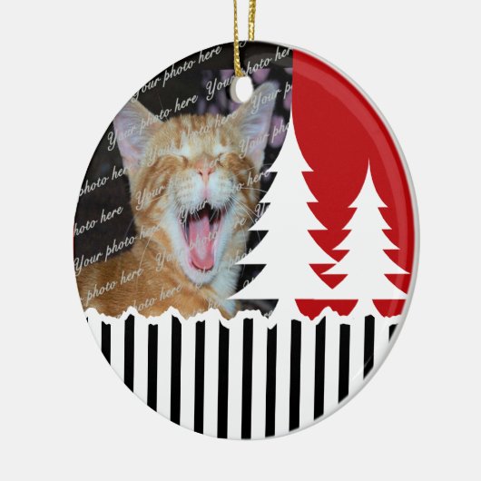 Foto Bäume und Streifen Keramik Ornament (Links)