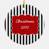 Foto Bäume und Streifen Keramik Ornament (Hinten)