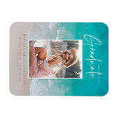 Foto Beach Abschluss Ankündigung Party Magnet (Horizontal)