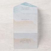 Foto Beach Hochzeit mit tropischer Blume All In One Einladung (Außenbereich)