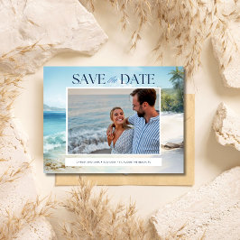 Foto Beach Hochzeitbudget Save the Date Postkarte