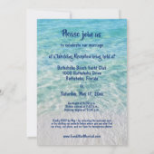 Foto Beach Just Married Ankündigung Empfang (Rückseite)