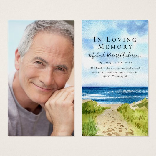 Foto Beach Memorial Prachtkarte (Vorne & Hinten)