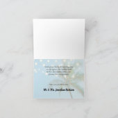 Foto Beach Palms String Lights Hochzeit Vielen Dan Dankeskarte (Innenseite)