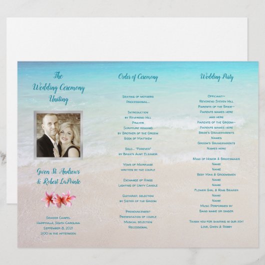 Foto "Beach Scene" - Zeremonie (Vorne/Hinten)