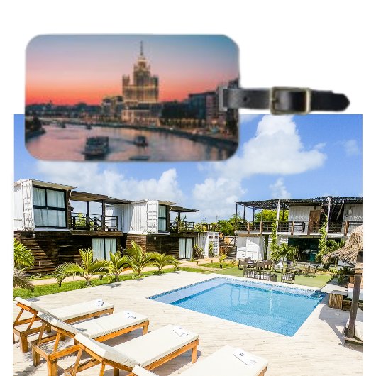 Foto Beautiful Sunset Twilight Dusk Gepäckstück Ta Gepäckanhänger