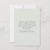 Foto Beerdigung Beileid für Wasserfarben Vielen Da Karte (Rückseite)