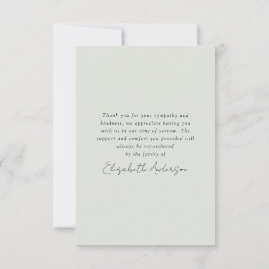 Foto Beerdigung Beileid für Wasserfarben Vielen Da Karte (Rückseite)