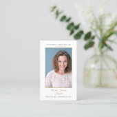 Foto Beerdigung Beileid Gedenkkarten Visitenkarte (Stehend Vorderseite)