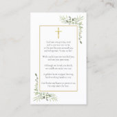 Foto Beerdigung Beileid Gedenkkarten Visitenkarte (Rückseite)