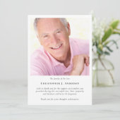 Foto Beerdigung Dankeschön Karte (Stehend Vorderseite)