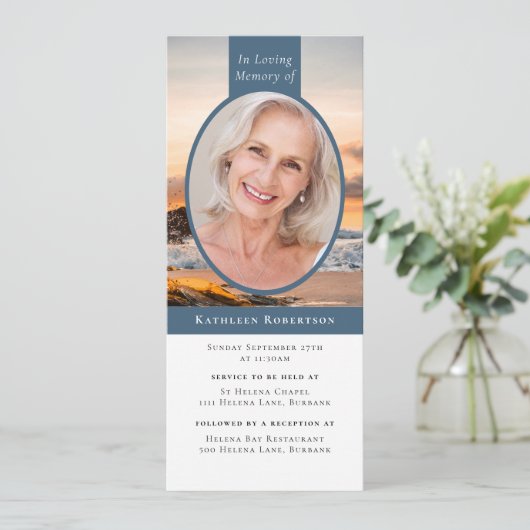 Foto Beerdigung Digitale Einladung (Stehend Vorderseite)