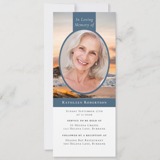 Foto Beerdigung Digitale Einladung (Vorderseite)