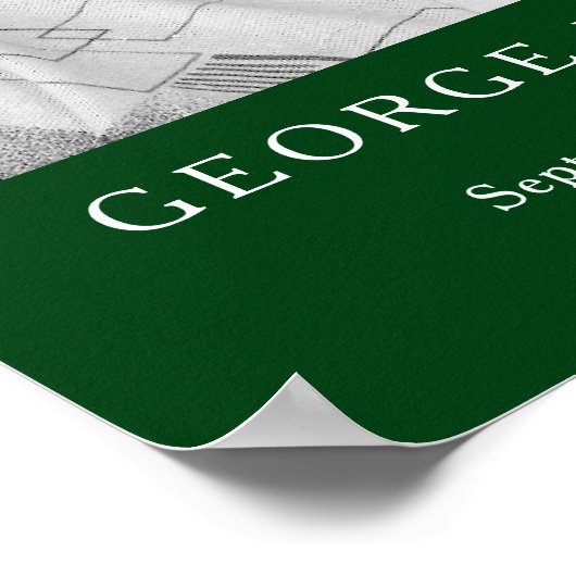 Foto-Beerdigung für Motorräder Poster (Ecke)