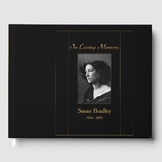 Foto Beerdigung Gästebuch mit Goldrohrleitung 2 (Vorderseite)