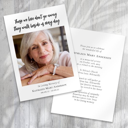 Foto Beerdigung Gedenkfeier Einladung