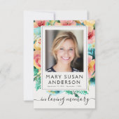 Foto-Beerdigung Gedenkkarte Dankeschön Karte (Vorderseite)