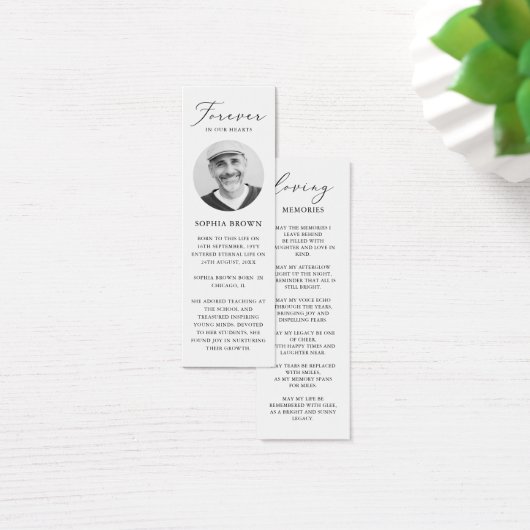 Foto Beerdigung Gedenkkarte für das Gebet Lesezeic (Schreibtisch)