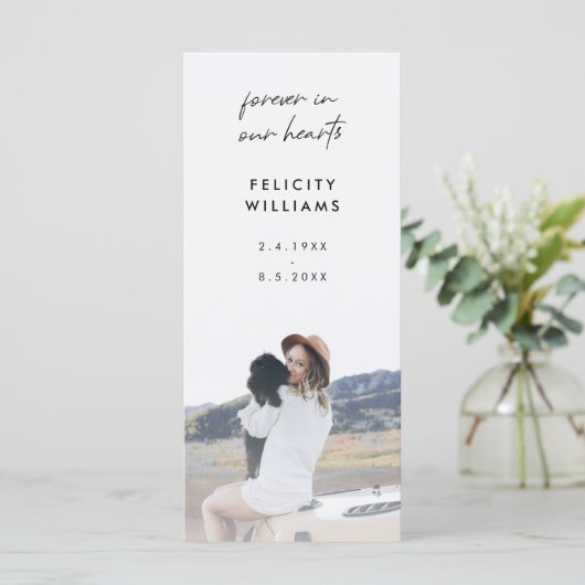 Foto | Beerdigung Gedicht Gebet Karte (Stehend Vorderseite)