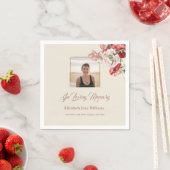 Foto Beerdigung Memorial Wasserfarbe Pappies Napki Serviette (Beispiel)