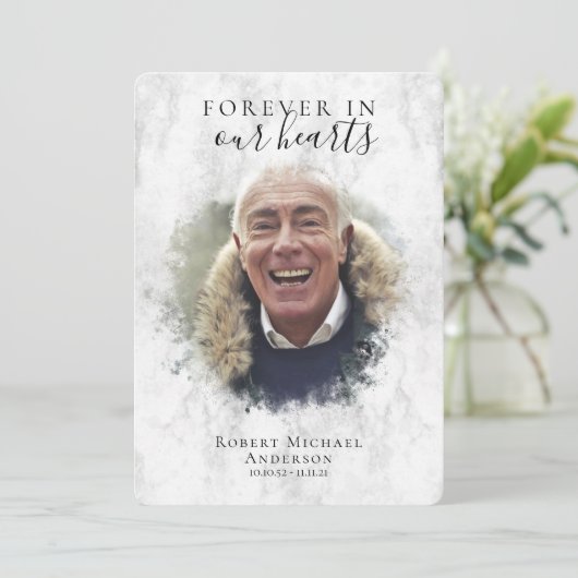 Foto-Beerdigung Programm (Stehend Vorderseite)