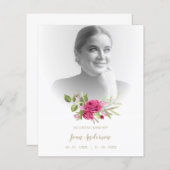 Foto Beerdigung Romantische Blumengarten in Rosa (Vorne/Hinten)