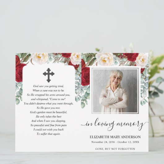 Foto-Beerdigung Vollprogramm für Rote Flora Einladung (Stehend Vorderseite)