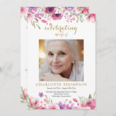 Foto-Beerdigungsauftrag Einladung (Vorne/Hinten)