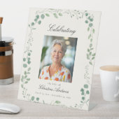 Foto-Beerdigungsdenkmal "Lebensfeier" Sockelschild (In Situ)