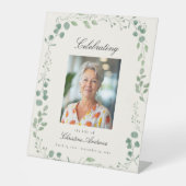 Foto-Beerdigungsdenkmal "Lebensfeier" Sockelschild (Vorderseite)