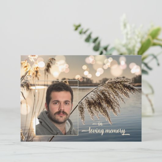 Foto-Beerdigungsdienst Einladung (Stehend Vorderseite)