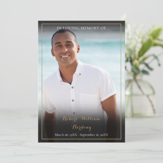 Foto-Beerdigungsgebet Dankeskarte (Stehend Vorderseite)