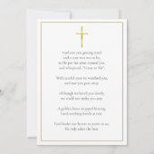 Foto-Beerdigungsgebet Dankeskarte (Rückseite)