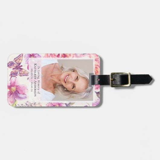 Foto-Beerdigungsgebet Gepäckanhänger (Vorderseite horizontal)