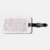 Foto-Beerdigungsgebet Gepäckanhänger (Rückseite horizontal)