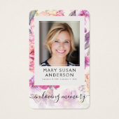 Foto-Beerdigungskarte (Vorderseite)