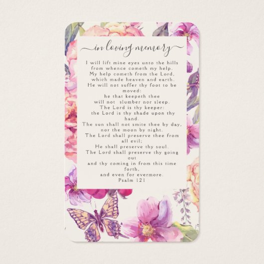 Foto-Beerdigungskarte (Rückseite)