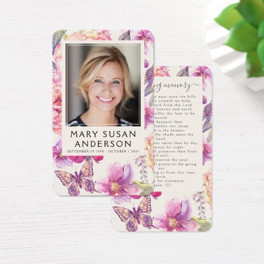 Foto-Beerdigungskarte (Schreibtisch)