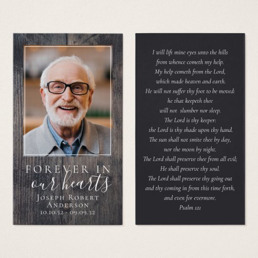 Foto-Beerdigungskarte (Vorne & Hinten)