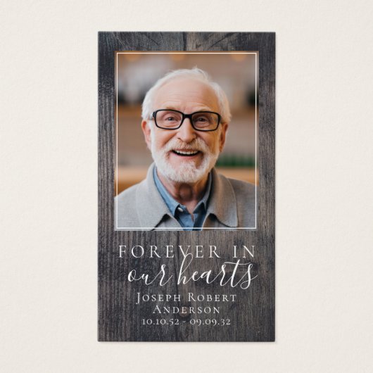 Foto-Beerdigungskarte (Vorderseite)